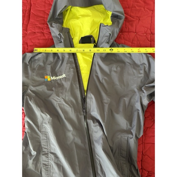 Mountain Hard Ware Jacket Microsoft Logo Women's Medium Blue‎ Neon Yellow READ - Picture 8 of 16